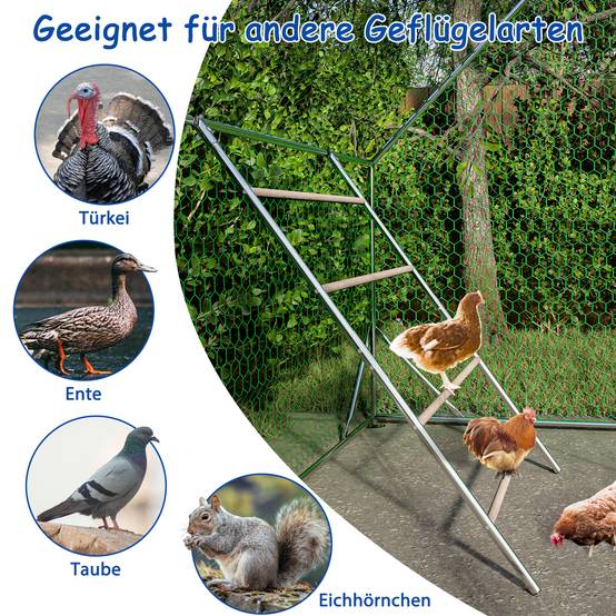 Grand Perchoir Poule Bois Métal pour Poulailler Accessoire Repos Volaille 105x144cm - ComfortXL Outdoor Living - Image 5