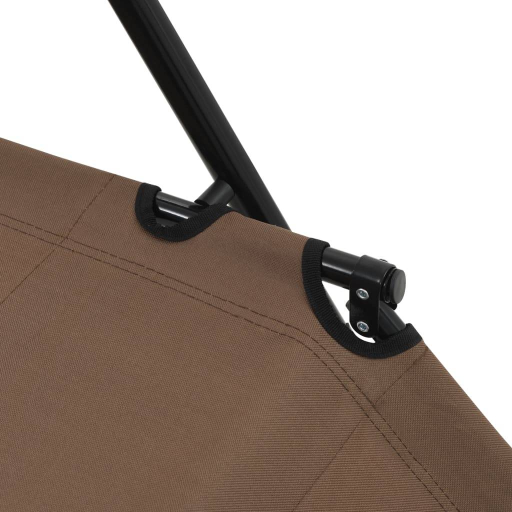 Helloshop26 - Chaises longues pliables 2 pièces avec repose-pied acier marron - Image 7