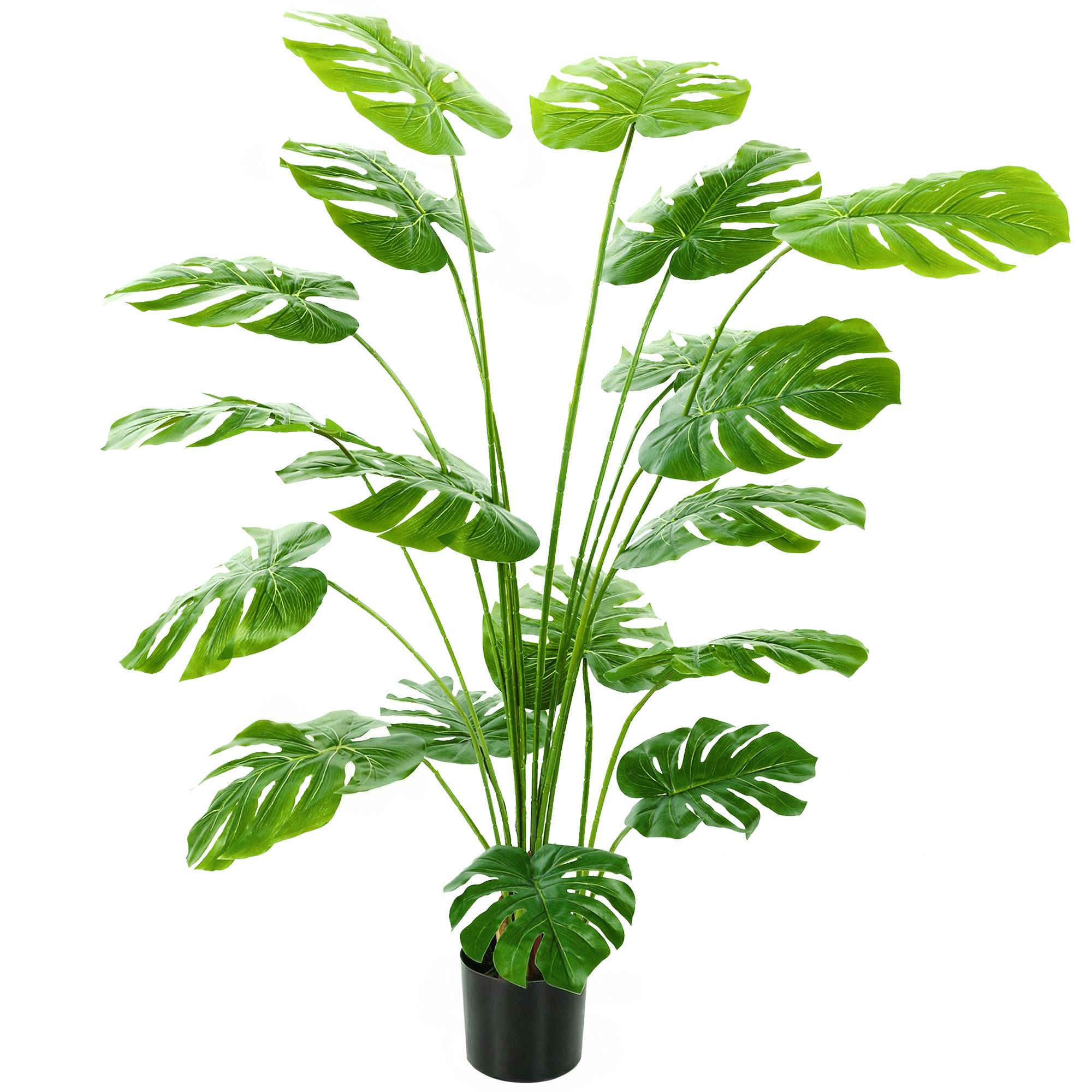 Plante artificielle arbre artificiel monstera deliciosa avec pot inclus hauteur 150 cm intérieure vert - Image 1