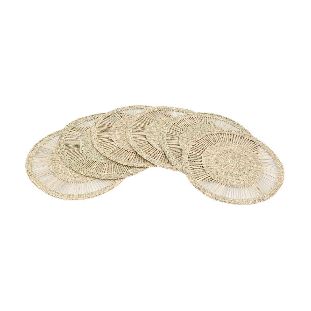 Aubry Gaspard - Sets de table en jonc de mer naturel ajouré - Image 1