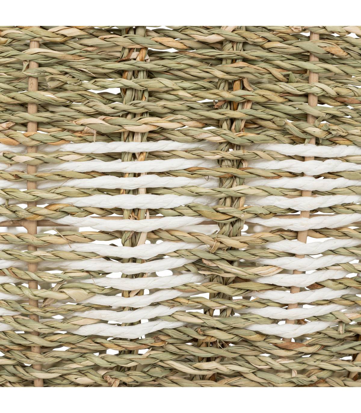 Lot de 2 Grands Paniers de rangement Bicolore D 50 et D 40 cm - Image 3