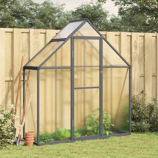 Serre Polycarbonate Aluminium Jardin Protection Hivernage 169x58cm Anthracite - ComfortXL Outdoor Living - Image 1