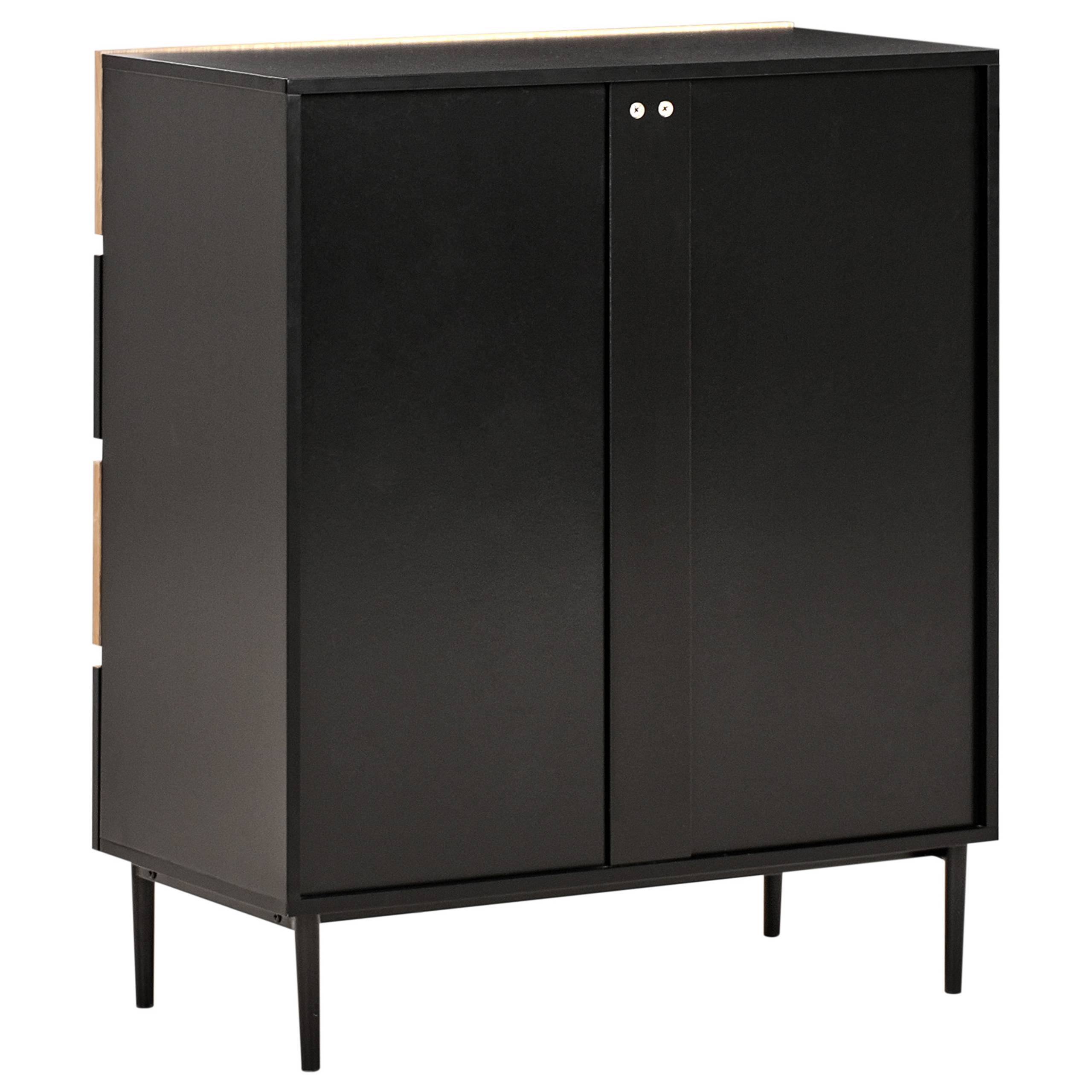 Beliani - Commode MDF Noir BLYTHE - 80x40x95- Beliani - Image 6
