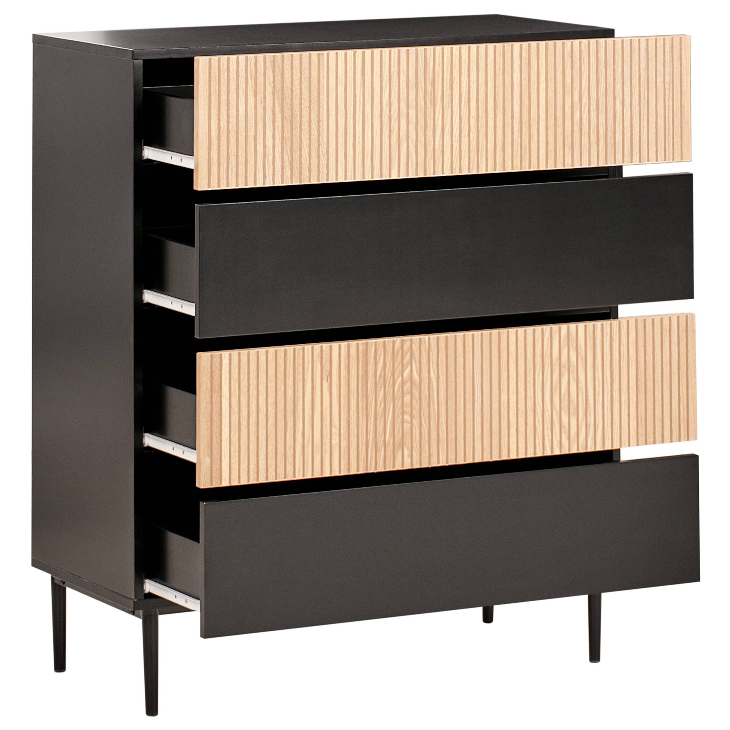 Beliani - Commode MDF Noir BLYTHE - 80x40x95- Beliani - Image 4