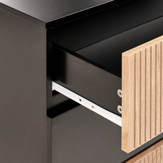 Beliani - Commode MDF Noir BLYTHE - 80x40x95- Beliani - Image 7