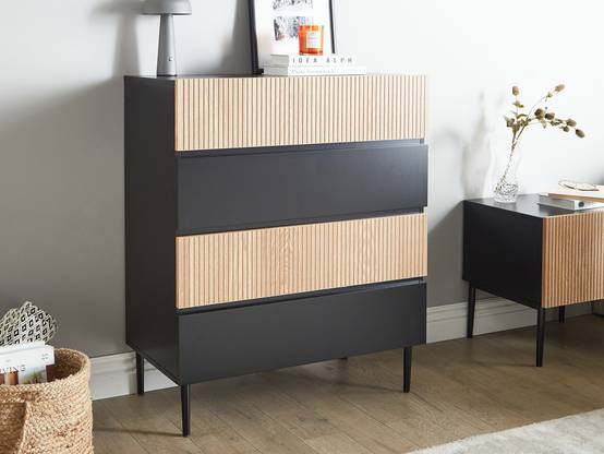 Beliani - Commode MDF Noir BLYTHE - 80x40x95- Beliani - Image 1
