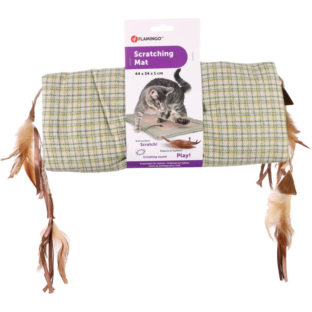 Flamingo - Tapis de jeu griffoir Rusty avec plumes pour chat - Image 3