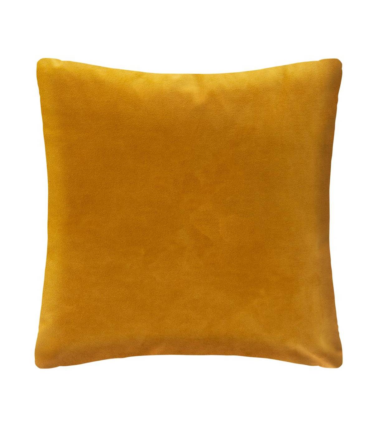 Coussin déhoussable Velours Ocre et Or 40 x 40 cm - Image 2