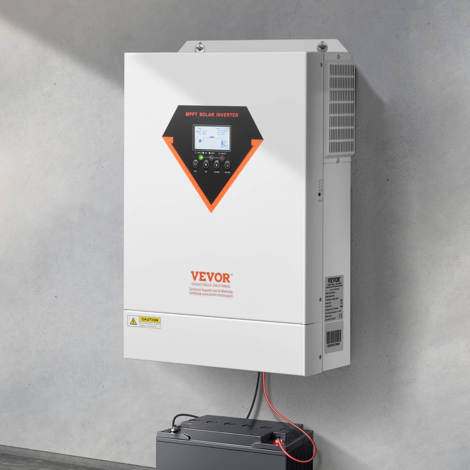 VEVOR Onduleur solaire hybride 6000W, 48V->220/230V, contrôleur MPPT 120A intégré, hors réseau. - Image 8