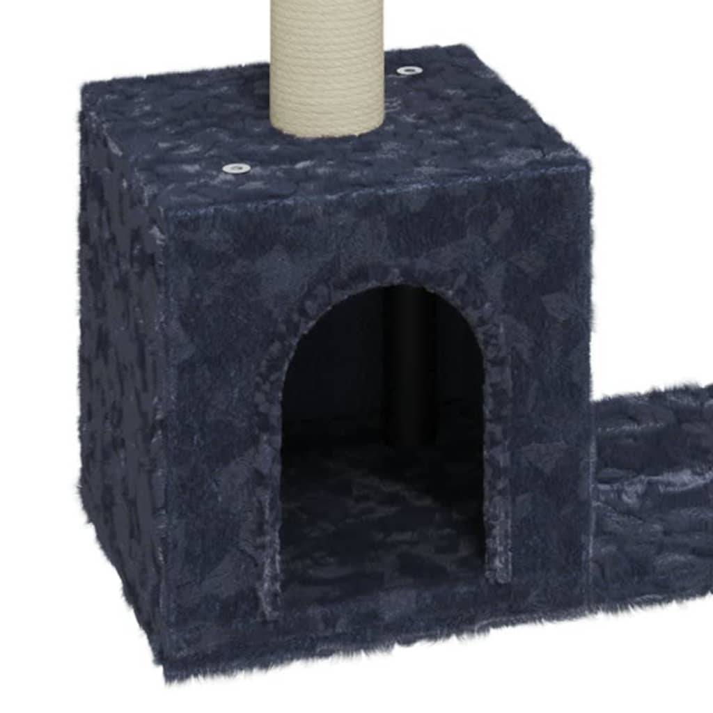 Arbre à chat design compact 60 cm avec niches et sisal Gris Foncé – ComfortXL Pet Living - Image 5