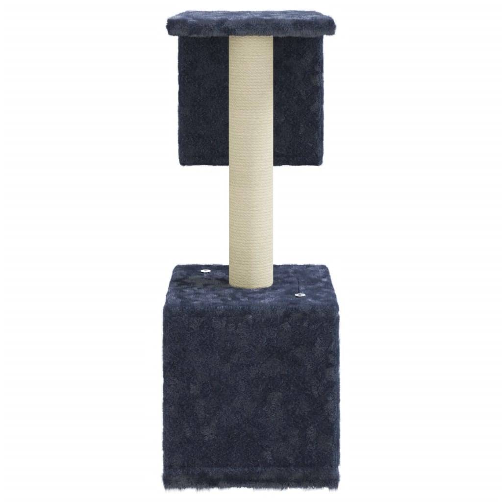 Arbre à chat design compact 60 cm avec niches et sisal Gris Foncé – ComfortXL Pet Living - Image 4