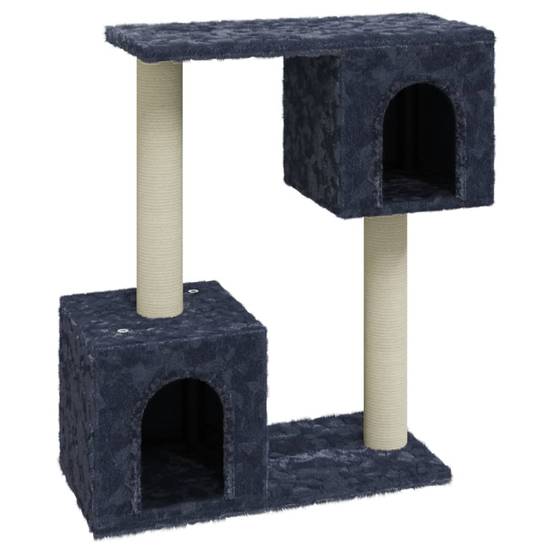 Arbre à chat design compact 60 cm avec niches et sisal Gris Foncé – ComfortXL Pet Living - Image 2