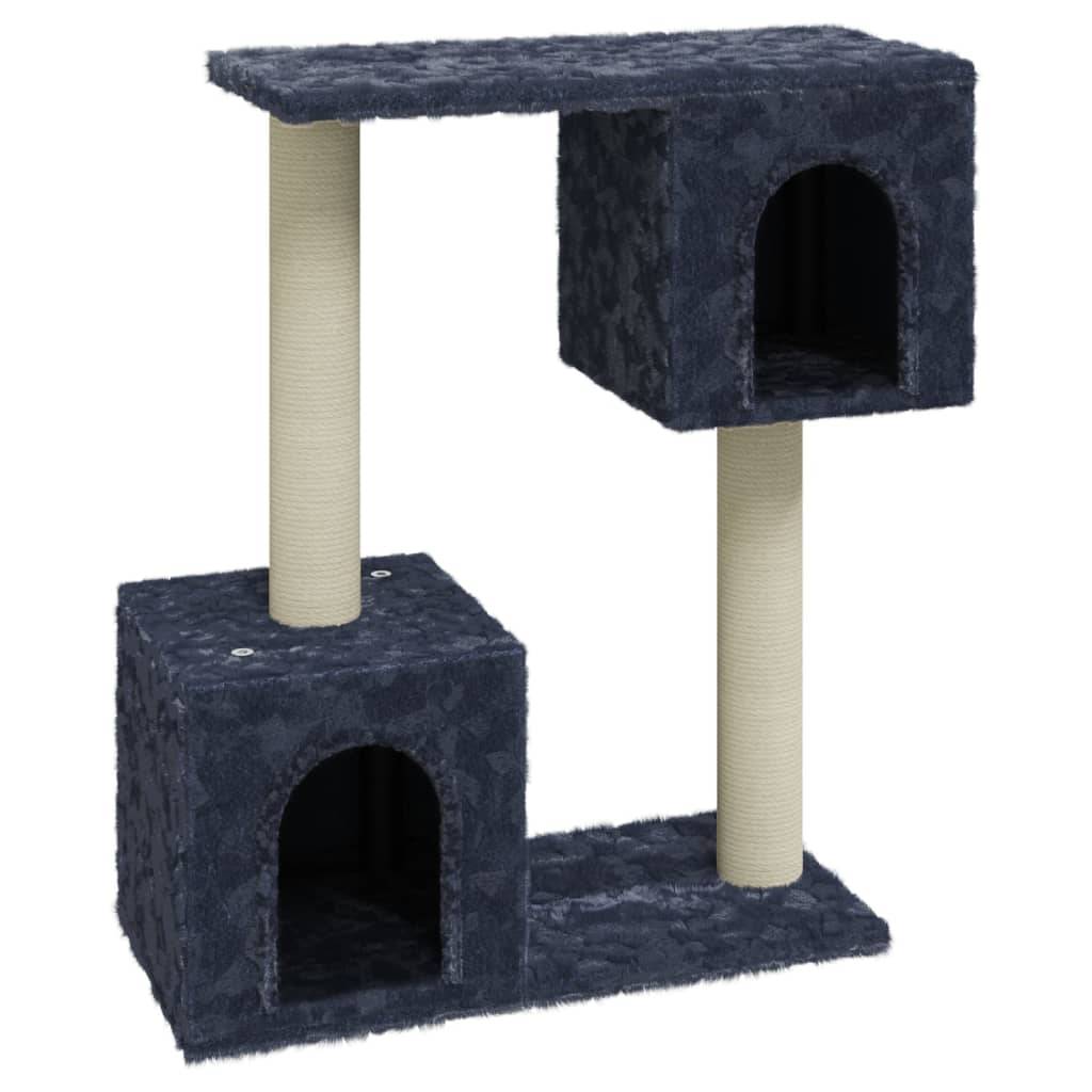 Arbre à chat design compact 60 cm avec niches et sisal Gris Foncé – ComfortXL Pet Living - Image 2