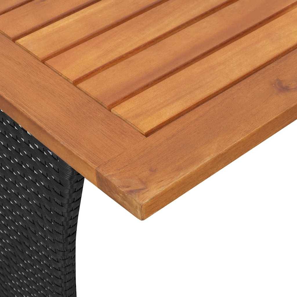 PANGIVO - Table de jardin avec dessus en bois d'acacia noir 105 x 75 x 72 cm - PANGIVO - Image 9