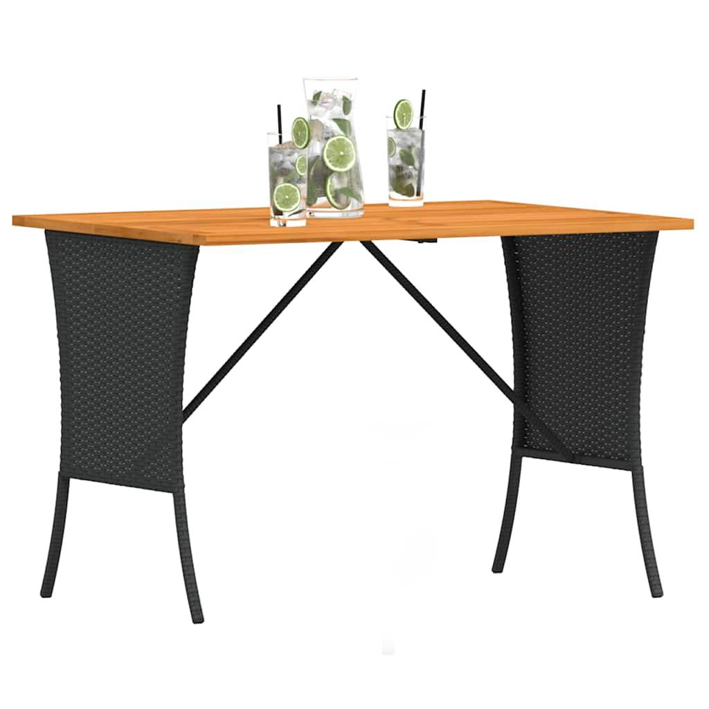 PANGIVO - Table de jardin avec dessus en bois d'acacia noir 105 x 75 x 72 cm - PANGIVO - Image 4