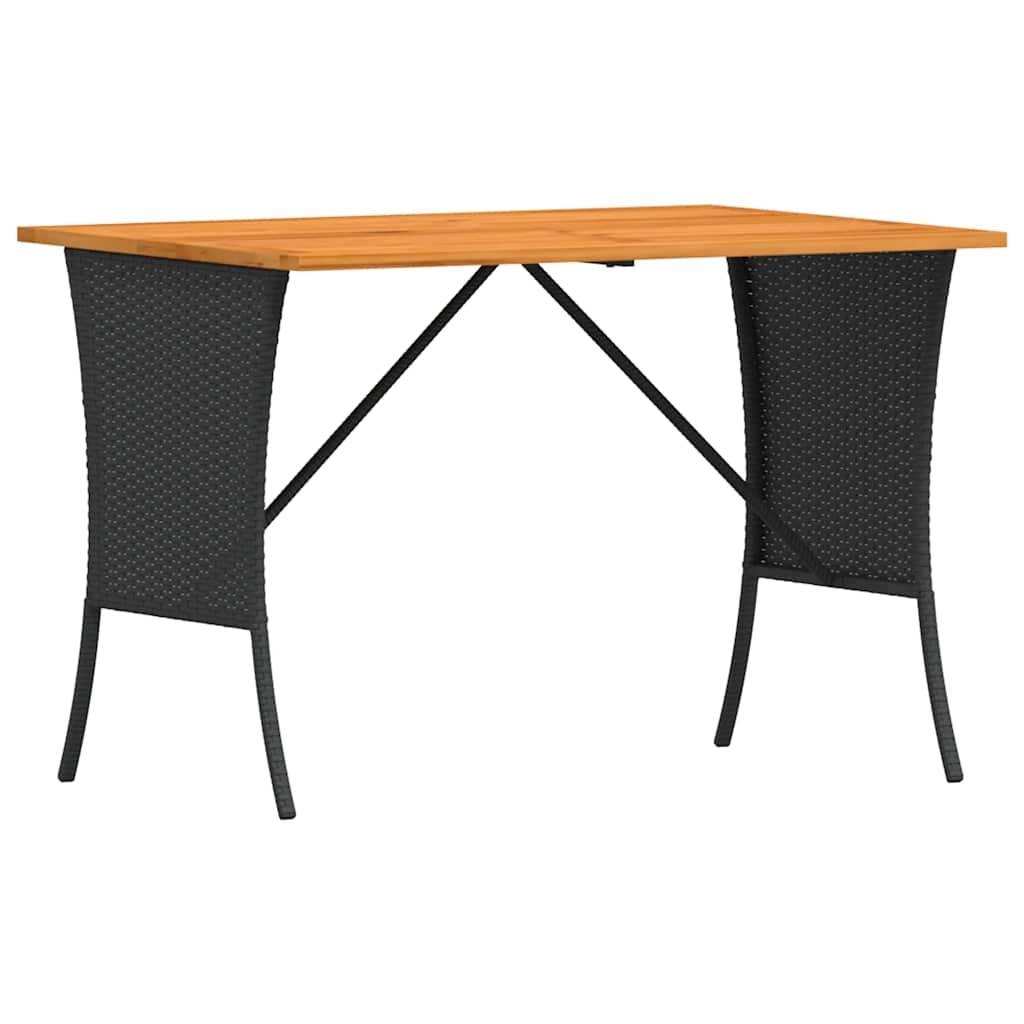 PANGIVO - Table de jardin avec dessus en bois d'acacia noir 105 x 75 x 72 cm - PANGIVO - Image 2