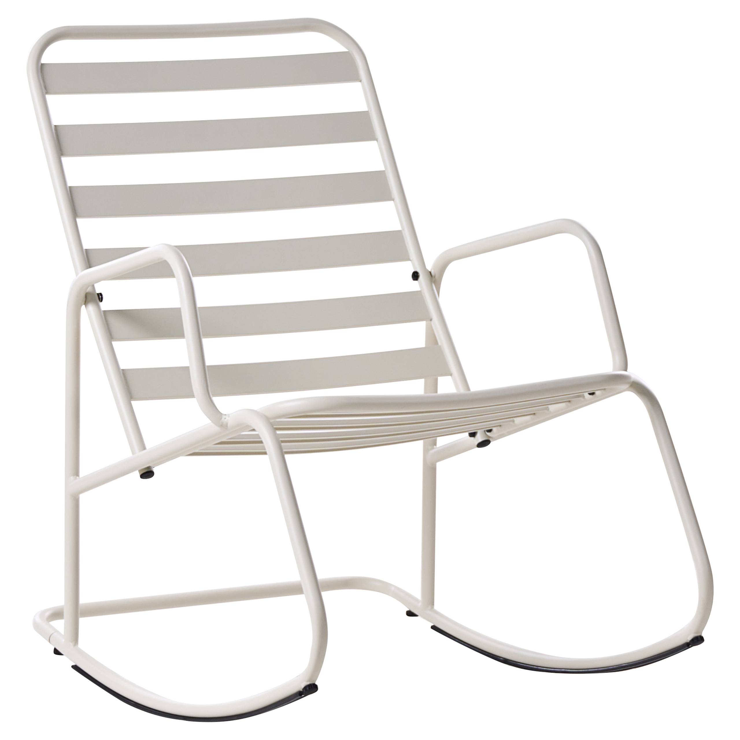 Chaise à bascule Aluminium Blanc cassé TURI - Beliani - Image 1