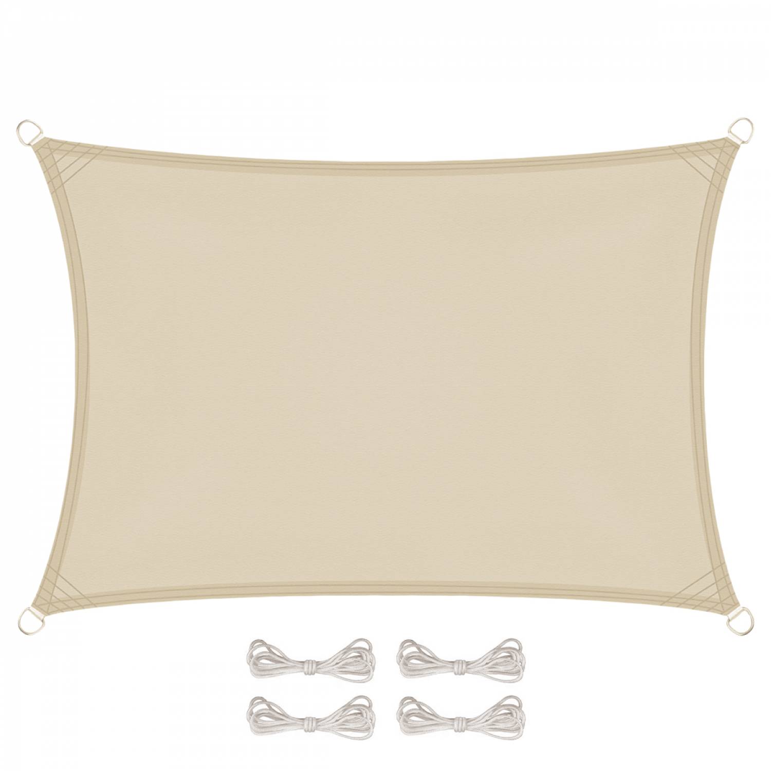 Linxor - Voile d'ombrage rectangulaire imperméable et anti-UV - 2 x 3 m - Beige - Linxor - Image 1