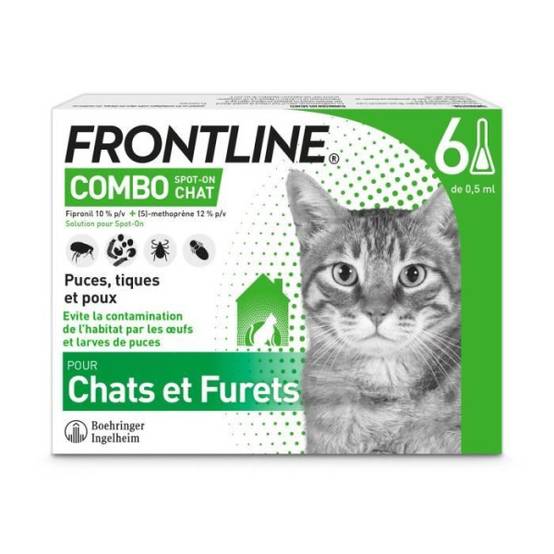 Frontline - FRONTLINE Combo Chats et Furets - 6 pipettes - Puces tiques et poux - Image 1