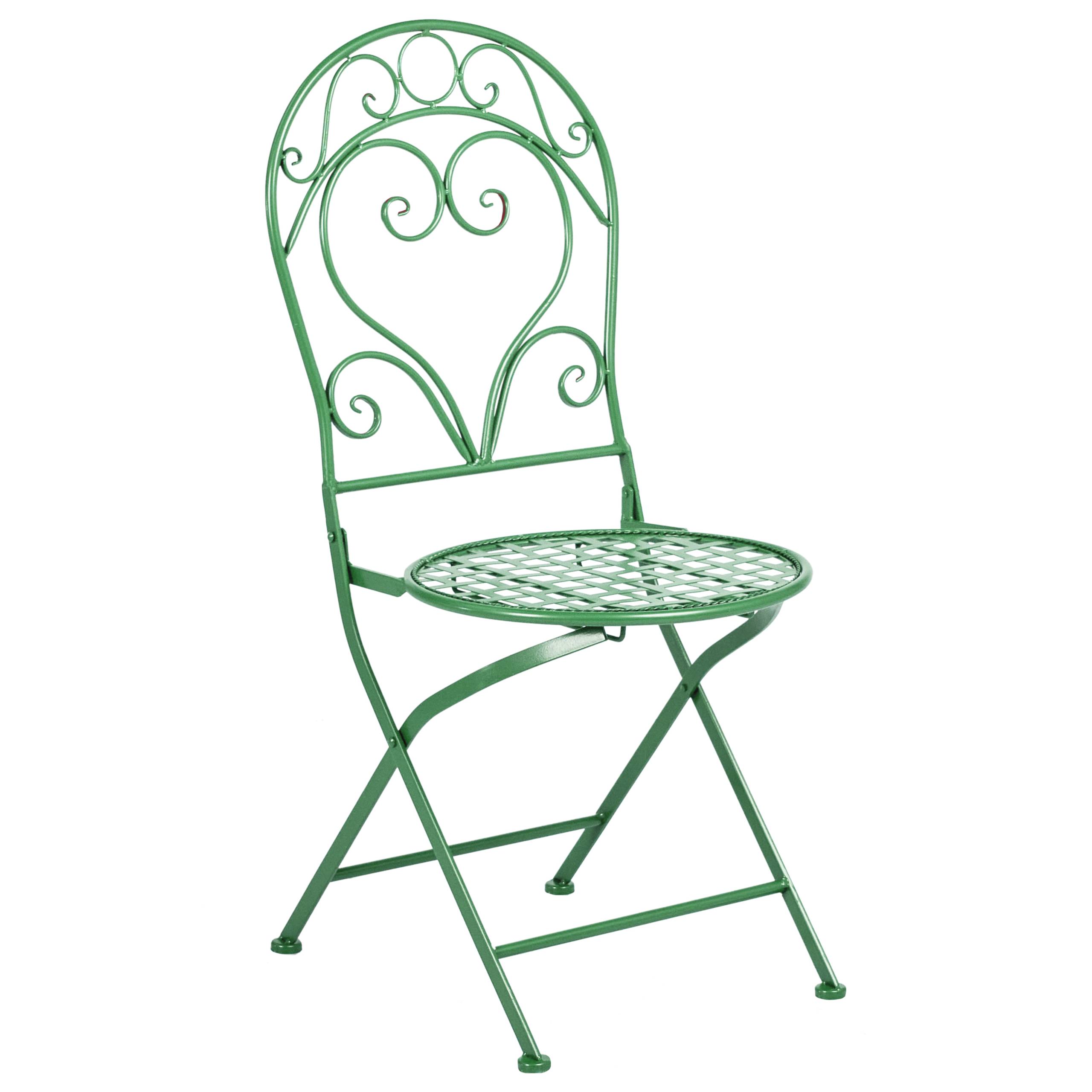 Beliani - Chaise de jardin Métal Vert ALBINIA - 42x55x94- Beliani - Image 2