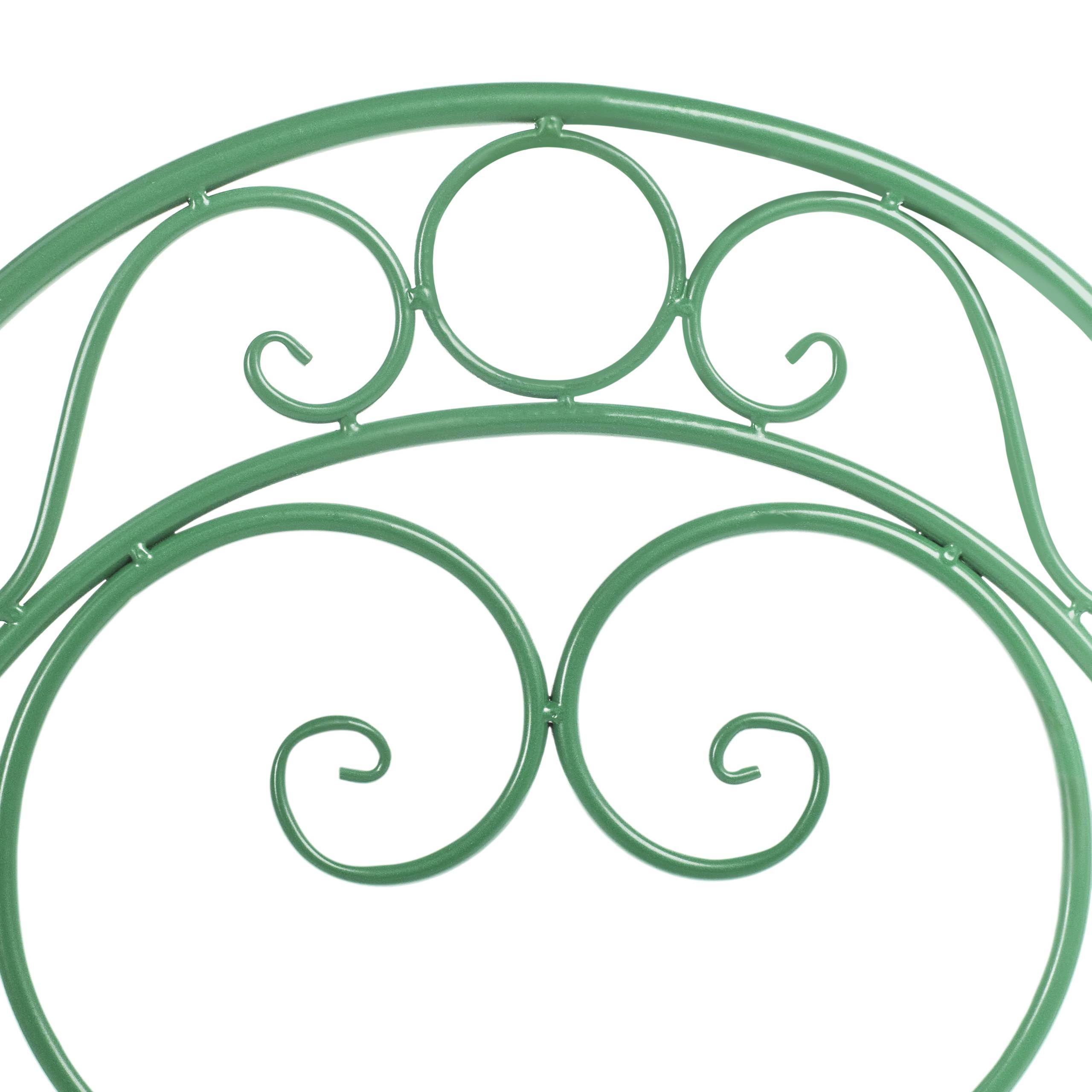 Beliani - Chaise de jardin Métal Vert ALBINIA - 42x55x94- Beliani - Image 4
