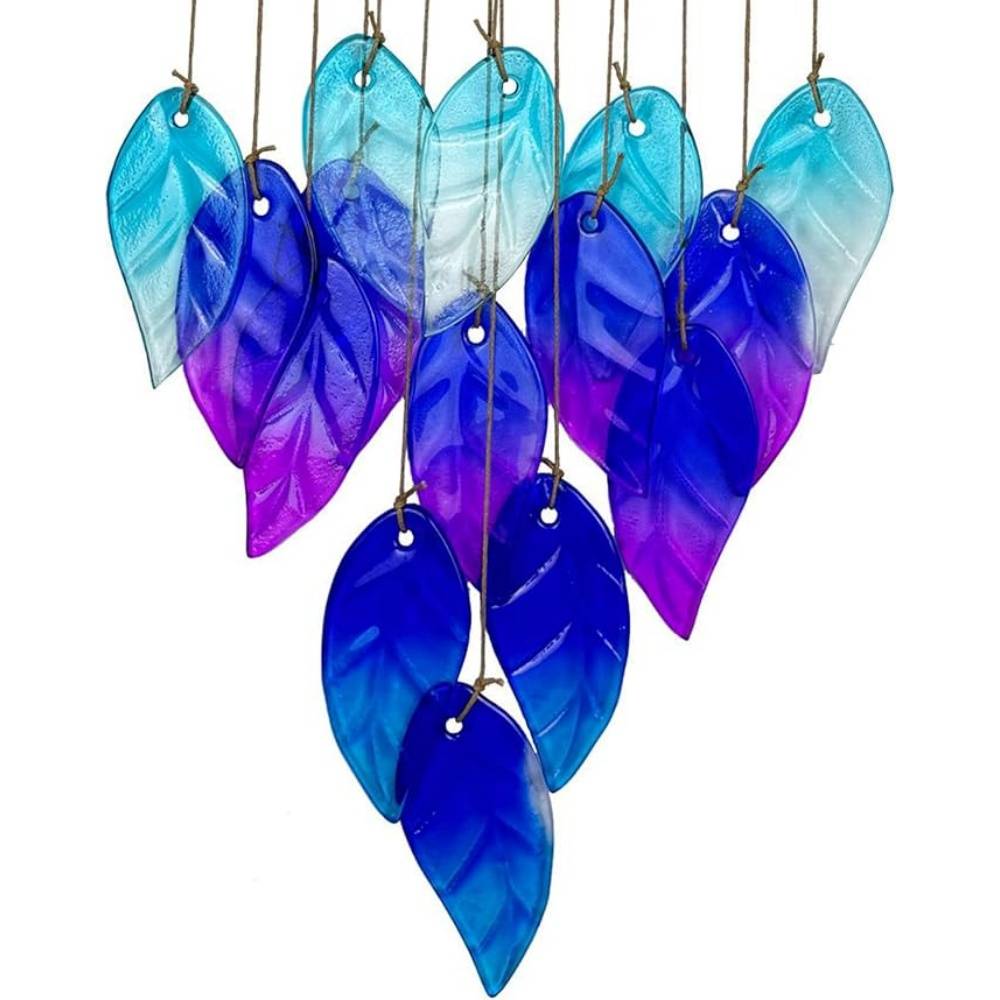 Carillons Vent Extérieur Verre Bleu - Image 4