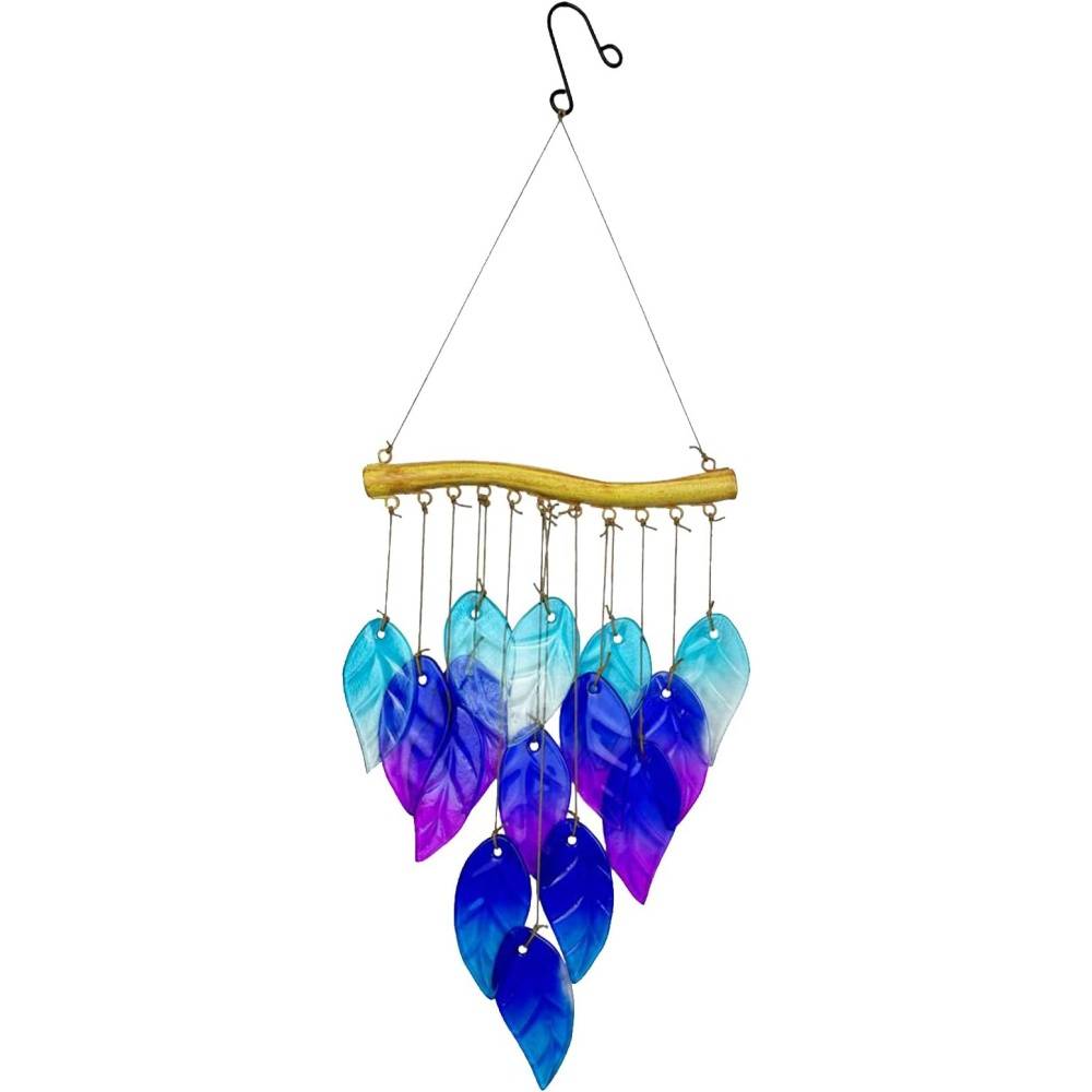 Carillons Vent Extérieur Verre Bleu - Image 1