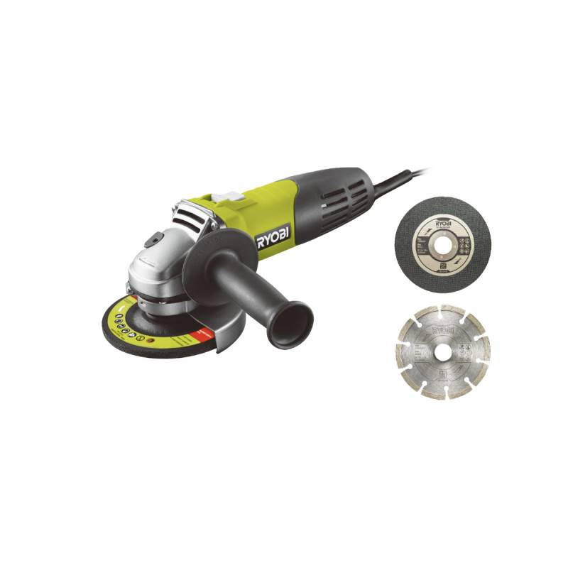 Ryobi - Pack RYOBI Meuleuse d'angle RAG600-115G - 600W - 115mm - 6 disques - RAK6AGD115 - 115mm