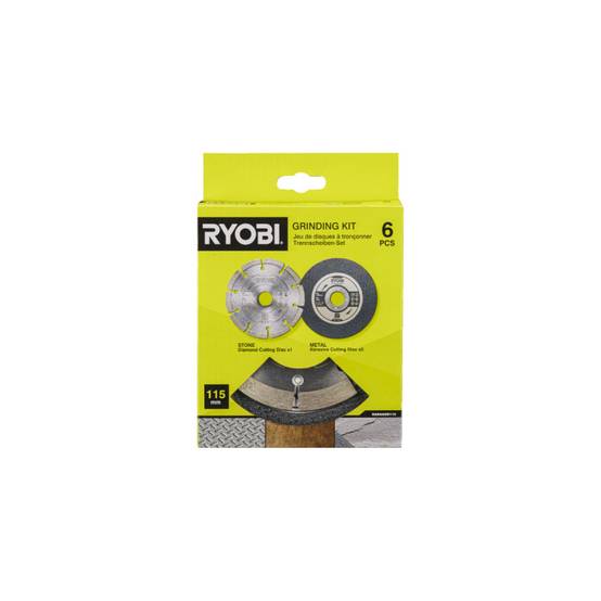 Ryobi - Pack RYOBI Meuleuse d'angle RAG600-115G - 600W - 115mm - 6 disques - RAK6AGD115 - 115mm - Image 5