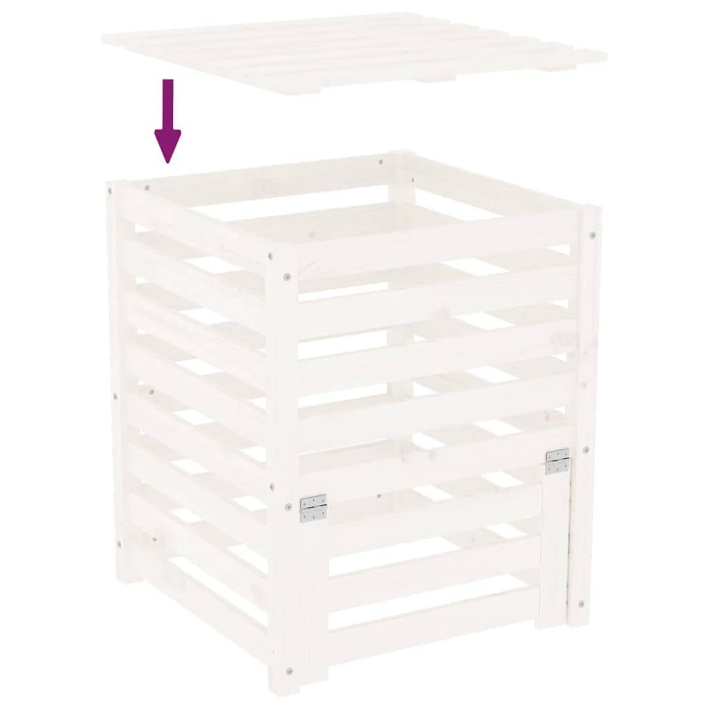 Composteur bois de pin blanc 63.5 x 63.5 x 77.5 cm - PANGIVO - Image 8