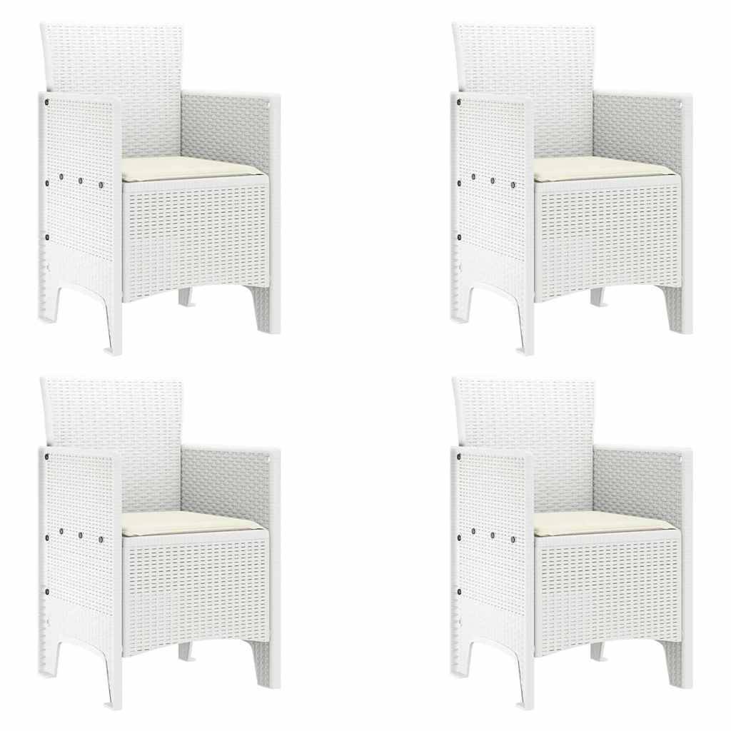 ComfortXL - Table et Chaises de Jardin 5 Pièces Résine Tressée pour Moments Conviviaux Blanc – ComfortXL Outdoor Living - Image 5