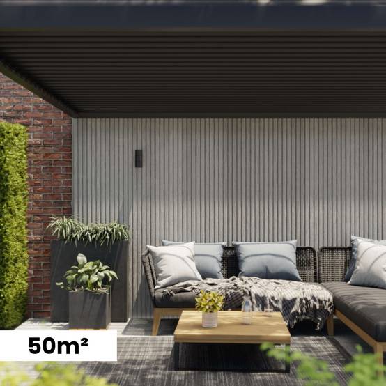 Kit Bardage Composite MEZZO Earl grey - Superficie : 50m² - Dimension des lames : 220x17,8x2,3 cm - Aspect mat - Image 1
