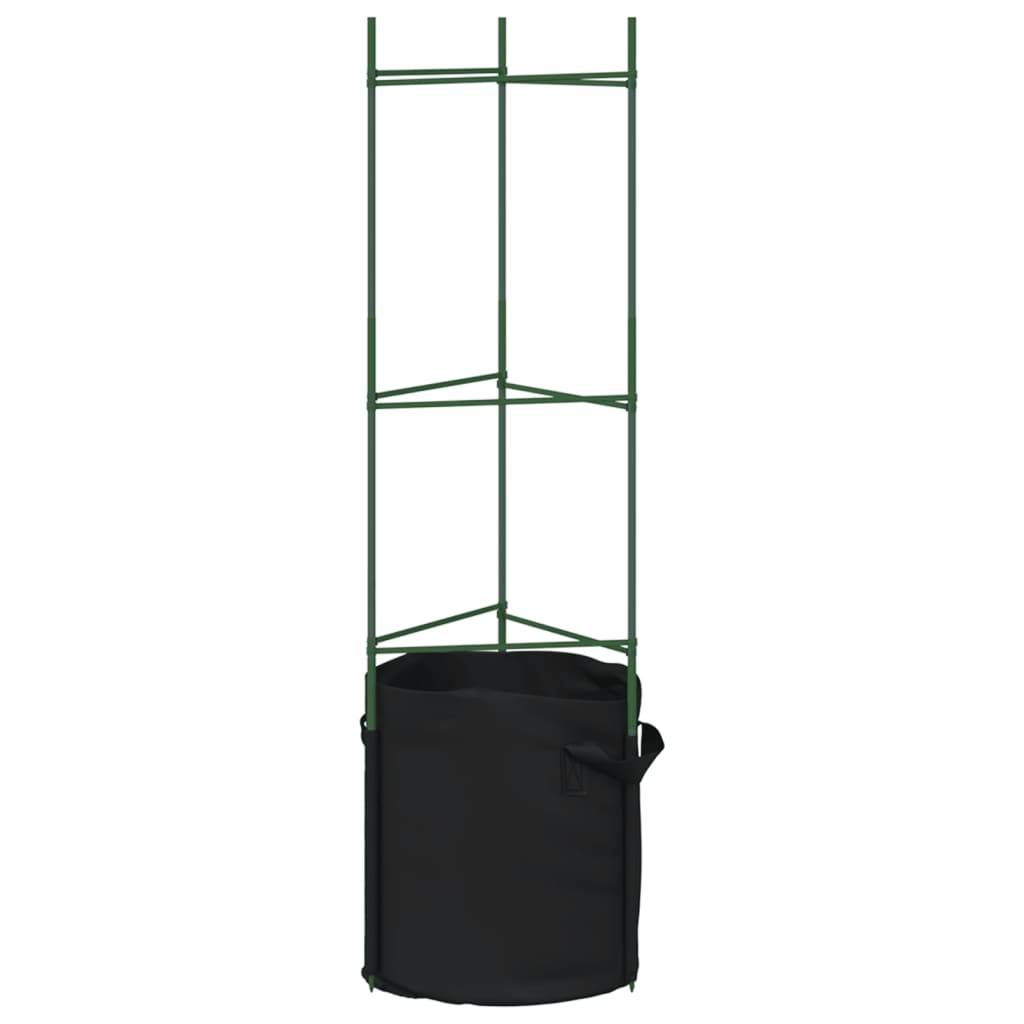 Kit de Démarrage Culture Tomates Acier avec 2 Sacs de Plantation pour Balcon Vert 116 cm – ComfortXL Outdoor Living - Image 5