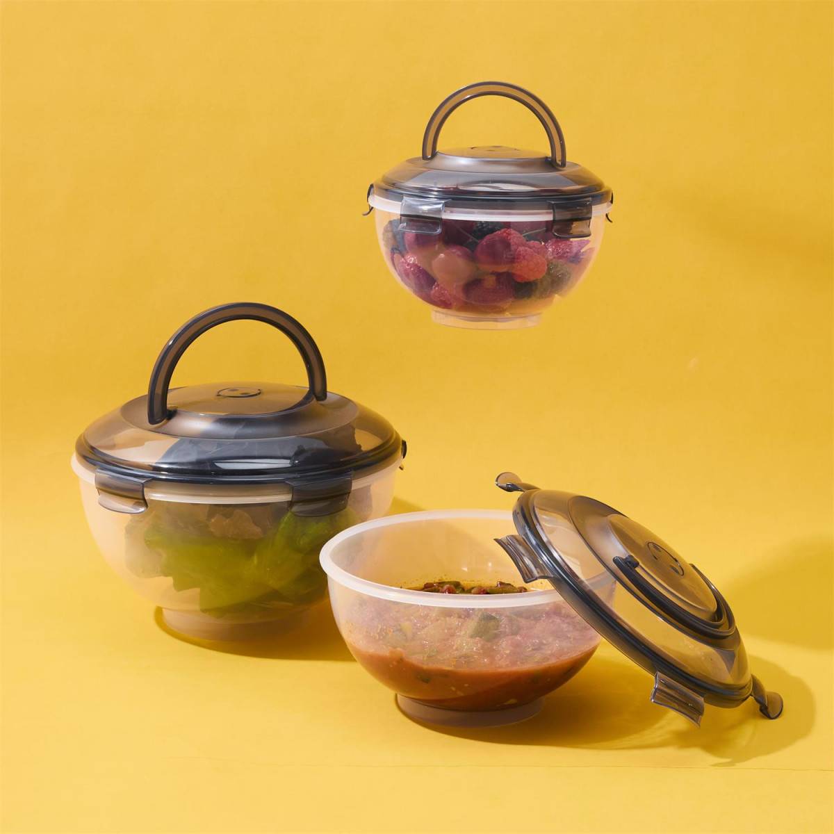 Cook Concept - Lot de 3 Boîtes à Emporter "Colore" 5,8L Transparent - Image 6