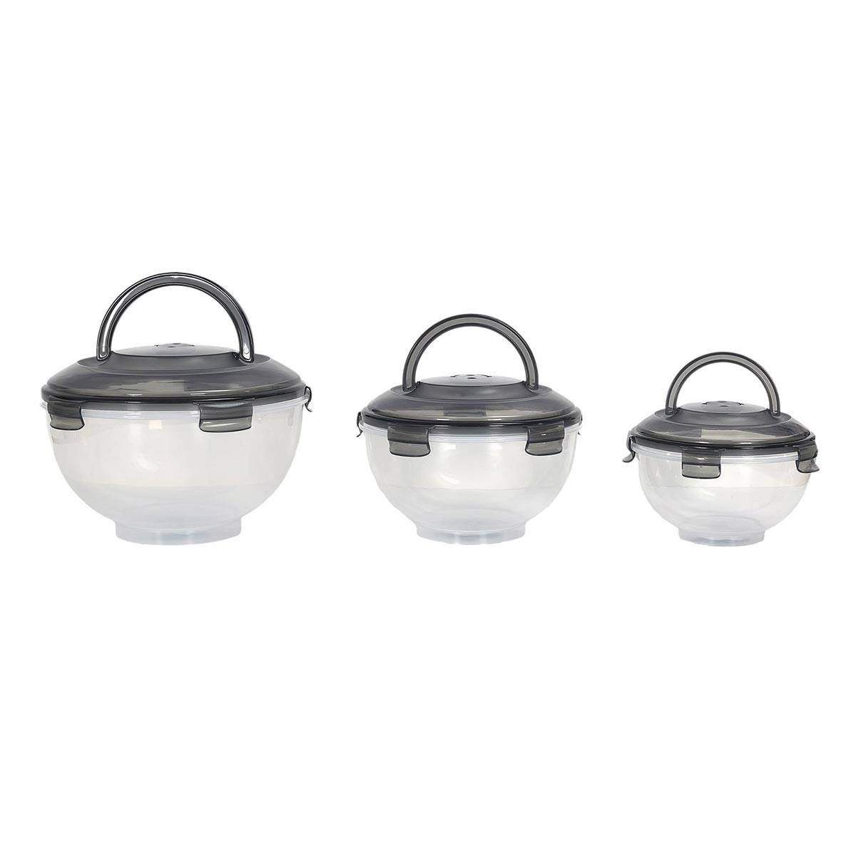 Cook Concept - Lot de 3 Boîtes à Emporter "Colore" 5,8L Transparent - Image 1
