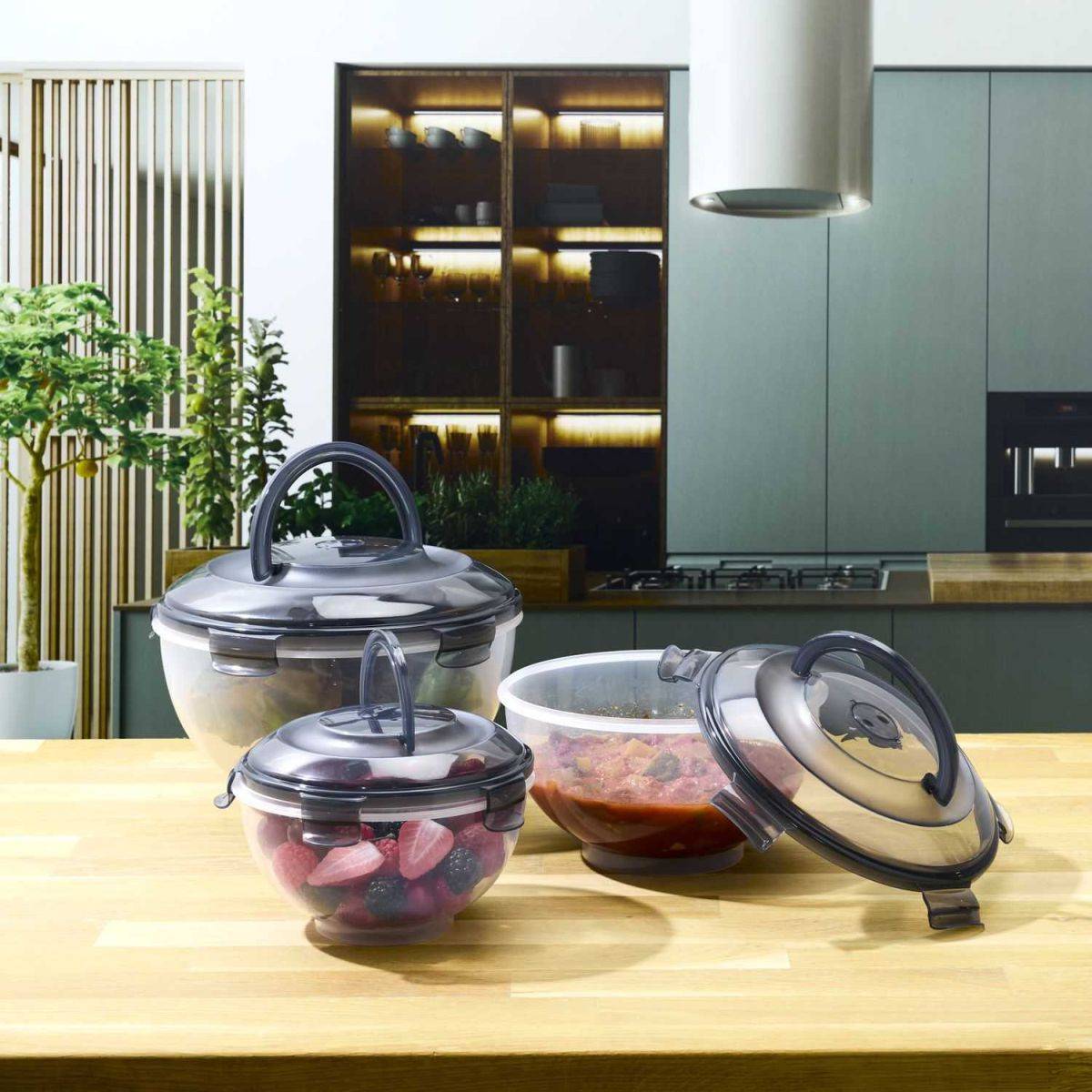 Cook Concept - Lot de 3 Boîtes à Emporter "Colore" 5,8L Transparent - Image 5