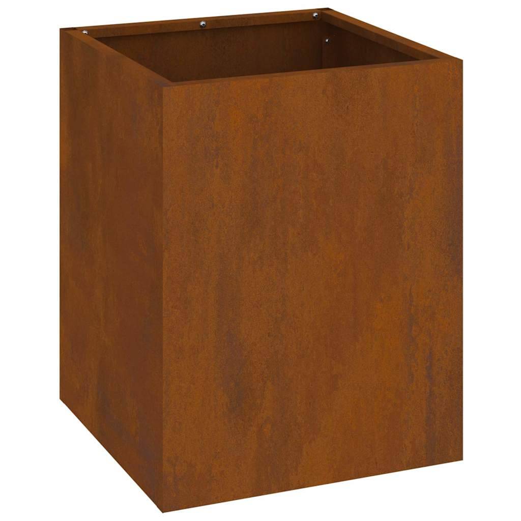 Maison Chic - Cache-pot, Pot De Fleurs Marron 32 x 32 x 40 cm Acier vieilli g398 - Image 1