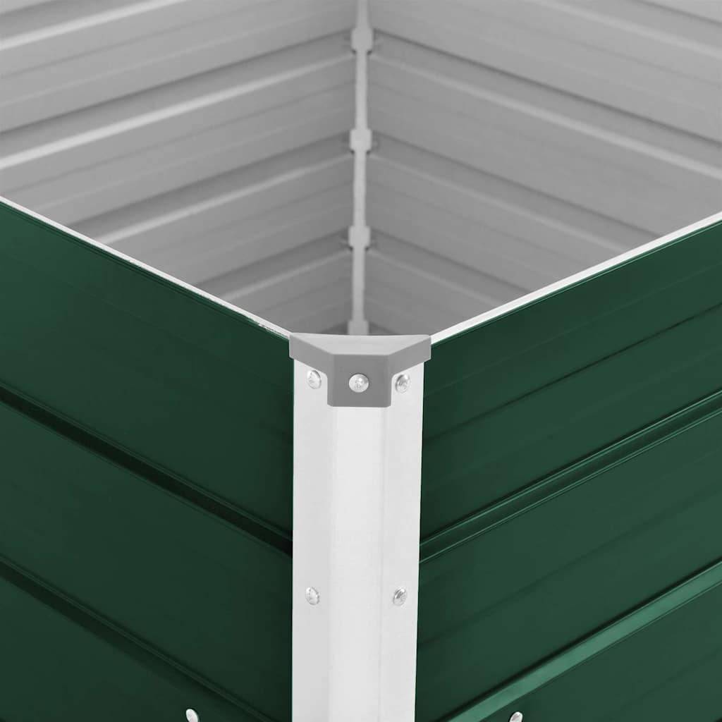 Vidaxl - Jardinière 100 x 100 x 77 cm Acier galvanisé Vert vidaXL 47021 - Image 5
