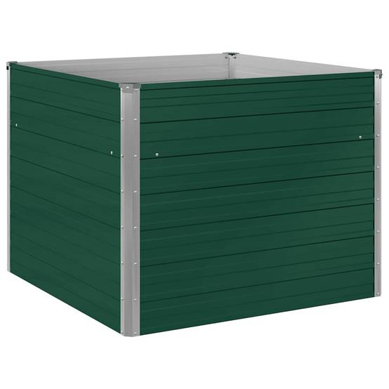 Vidaxl - Jardinière 100 x 100 x 77 cm Acier galvanisé Vert vidaXL 47021 - Image 2