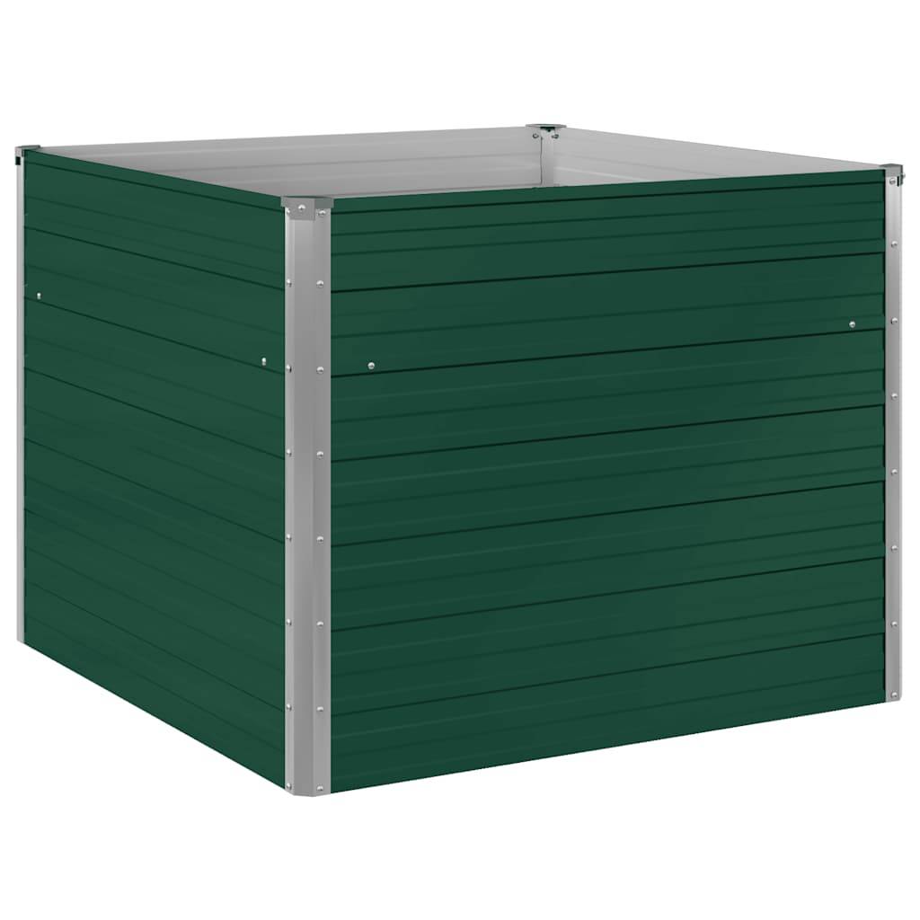 Vidaxl - Jardinière 100 x 100 x 77 cm Acier galvanisé Vert vidaXL 47021 - Image 2