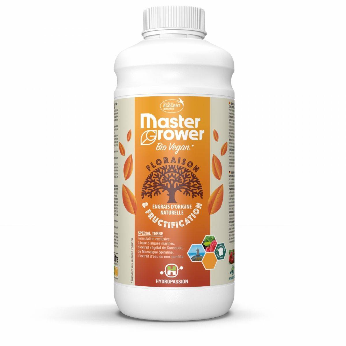 Engrais BIO VEGAN Bloom 1 litre Master Grower - Hydropassion - Image 1