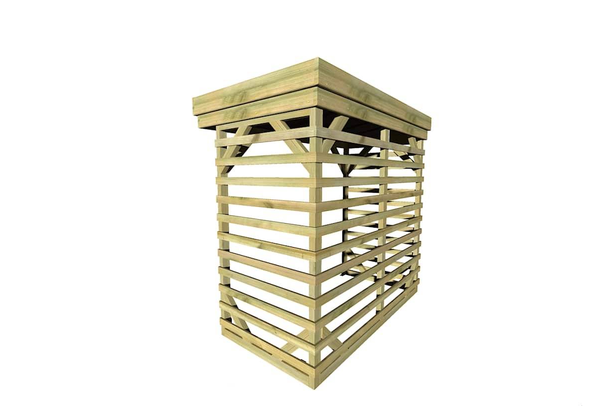 Abri Français - ABRI Bûches en Bois - 2,8m2 - 2,15x1,31m - Pin Sylvestre traité Autoclave - Surface Int : 1,8m2 / 3 stères / Abri Français - Image 4