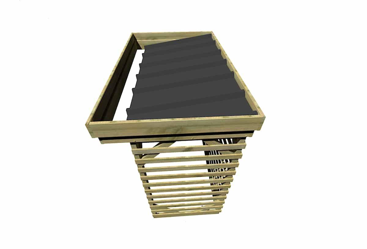 Abri Français - ABRI Bûches en Bois - 2,8m2 - 2,15x1,31m - Pin Sylvestre traité Autoclave - Surface Int : 1,8m2 / 3 stères / Abri Français - Image 5