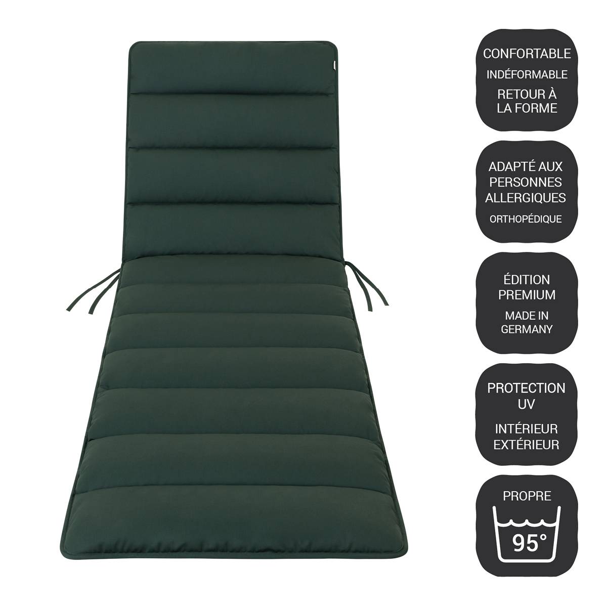 Coussin de Transat FlAIR - vert - 190x60cm