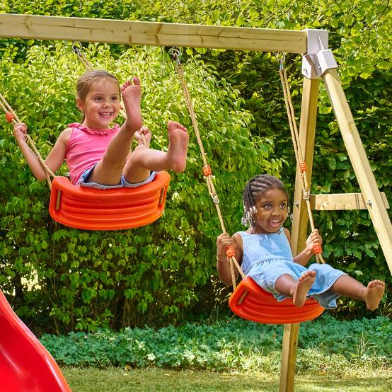 Balançoire en bois et corde pour portique h190-250 cm - Balançoire et Balançoire en bois et corde pour portique h190-250 cm - Balançoire et