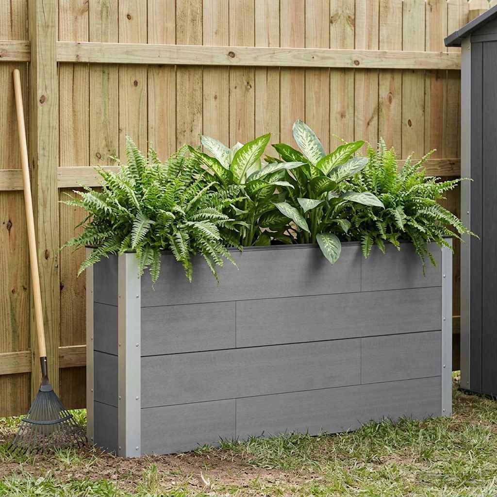 PANGIVO - Jardinière surélevée composite bois plastique et aluminium gris 150 x 30 x 72 cm - PANGIVO - Image 1