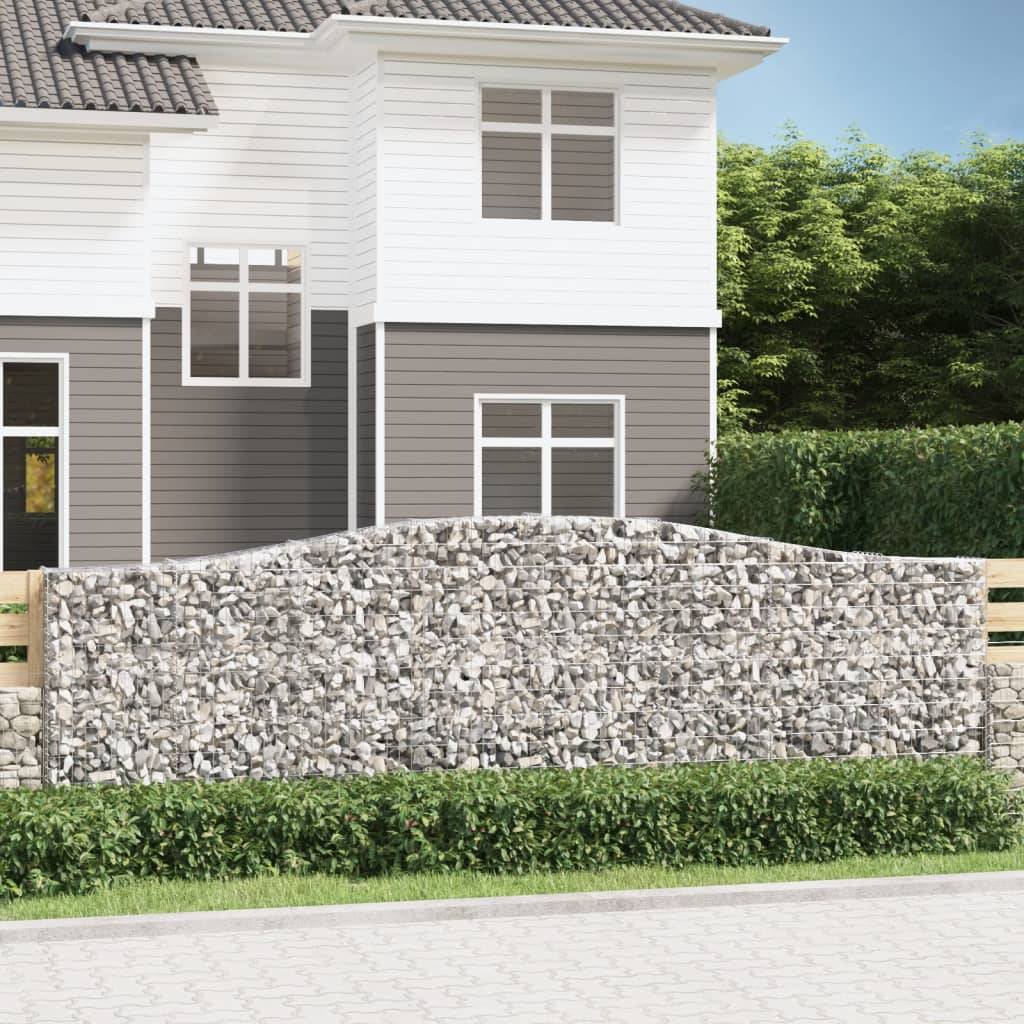 Vidaxl - Panier de gabions arqué 400x30x120/140 cm Fer galvanisé vidaXL 153406 - Image 1