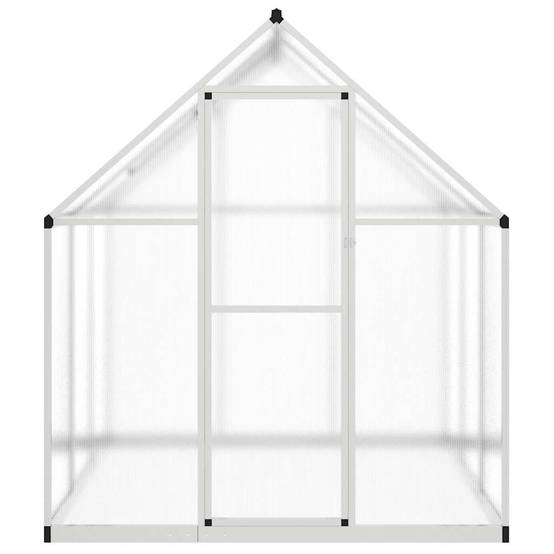 Serre aluminium et polycarbonate argent 169 x 169 x 195 cm - PANGIVO - Image 3