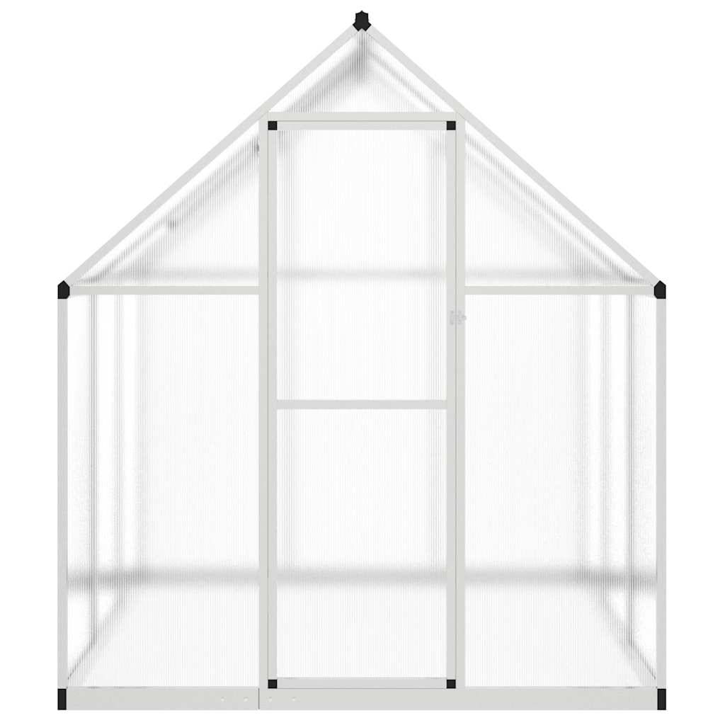 Serre aluminium et polycarbonate argent 169 x 169 x 195 cm - PANGIVO - Image 3