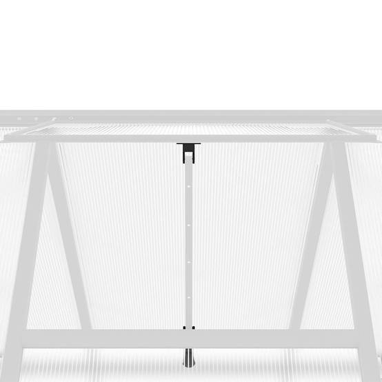 Serre aluminium et polycarbonate argent 169 x 169 x 195 cm - PANGIVO - Image 9